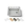 27" undermount single-bowl workstation kitchen sink