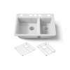 33" undermount double-bowl kitchen sink