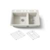 33" undermount double-bowl kitchen sink