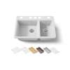33" undermount double-bowl workstation kitchen sink