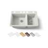 33" undermount double-bowl workstation kitchen sink