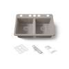 33" undermount double-bowl workstation kitchen sink