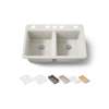 33" undermount double-bowl workstation kitchen sink