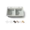 33" undermount double-bowl workstation kitchen sink