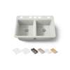 33" undermount double-bowl workstation kitchen sink