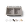 33" undermount double-bowl workstation kitchen sink