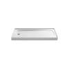 60" x 30" alcove shower base, left drain