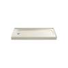 60" x 30" alcove shower base, left drain