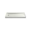 60" x 30" alcove shower base, left drain