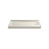 60" x 30" alcove shower base, right drain