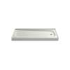 60" x 30" alcove shower base, right drain