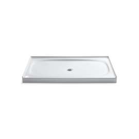 60" x 36" alcove shower base, center drain