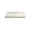 60" x 36" alcove shower base, center drain