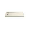 60" x 32" alcove shower base, left drain