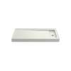 60" x 32" alcove shower base, right drain