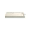 60" x 32" alcove shower base, right offset drain