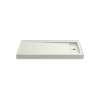 60" x 32" alcove shower base, right offset drain