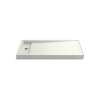 60" x 34" alcove shower base, left offset drain
