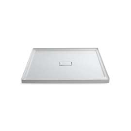 60" x 60" alcove shower base, center drain