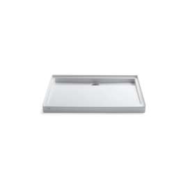 48" x 36" alcove shower base, rear center drain