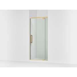 76" H pivot shower door with 5/16"-thick glass