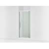 76" H pivot shower door with 5/16"-thick glass