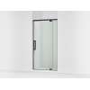 76" H pivot shower door with 5/16"-thick glass