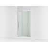 76" H pivot shower door with 5/16"-thick glass