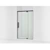76" H pivot shower door with 5/16"-thick glass