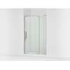 76" H pivot shower door with 5/16"-thick glass