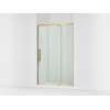 76" H pivot shower door with 5/16"-thick glass