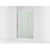 76" H pivot shower door with 5/16"-thick glass