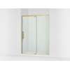76" H pivot shower door with 5/16"-thick glass