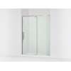 76" H pivot shower door with 5/16"-thick glass