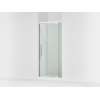 76" H pivot shower door with 5/16"-thick glass
