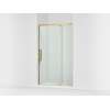 76" H pivot shower door with 5/16"-thick glass