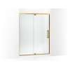 76" H pivot shower door with 5/16"-thick glass