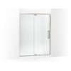 76" H pivot shower door with 5/16"-thick glass