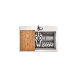33" top-/undermount single-bowl kitchen sink kit