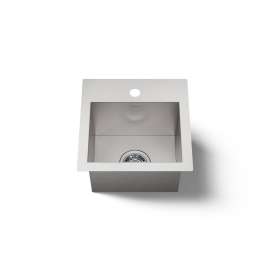 15" top-/under-mount single-bowl bar sink