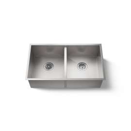 32" undermount double-bowl kitchen sink