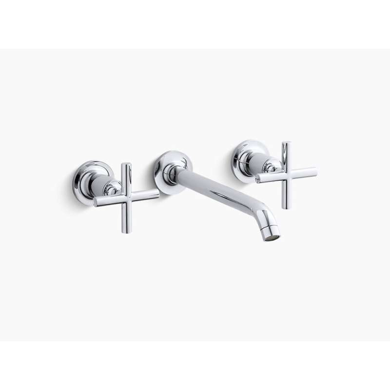 Widespread Wall Mount Bathroom Sink Faucet Trim With 8 1 4in Spout