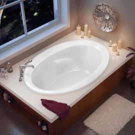 Twilight 60 x 42 Acrylic Drop-in End Drain Bathtub in White