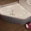 Tryst 59 x 59 Acrylic Corner Center Drain Whirlpool Bathtub in White