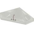 Tryst 59 x 59 Acrylic Corner Center Drain Aeroeffect Bathtub in White