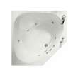 Tandem II 6060 Acrylic Corner Center Drain Bathtub in White