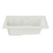 Lopez 6636 Acrylic Alcove End Drain Combined Whirlpool & Aeroeffect Bathtub in White