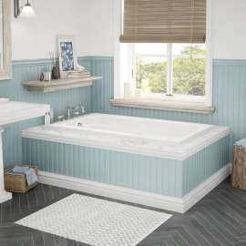 Tempest 60 x 36 Acrylic Alcove End Drain Bathtub in White