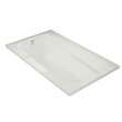 Tempest 60 x 36 Acrylic Alcove End Drain Whirlpool Bathtub in White