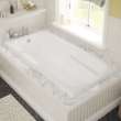 Timeless 72 x 36 Acrylic Alcove End Drain Combined Whirlpool & Aeroeffect Bathtub in White